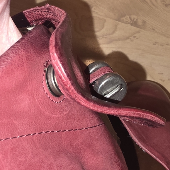 NWT AS 98 Block Chunky Heel Square toe Maroon Red Size 38 - Picture 12 of 13